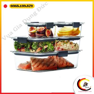 Set hộp đựng thực phẩm Rubbermaid Brilliance 10 món