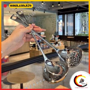 Set muôi lẩu gồm muôi canh và muôi thủng Chockmen 29cm