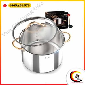 NỒI LUỘC GÀ INOX CIWETE VUNG KÍNH - 28CM