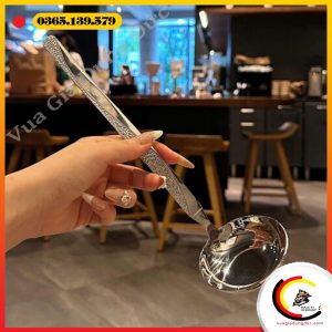 Muôi canh – muôi cán vân tweed Chockmen xinh xắn dài 23cm