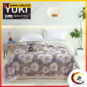 Chăn YUKI Lenzing Tencel tơ lụa trà xanh 2025