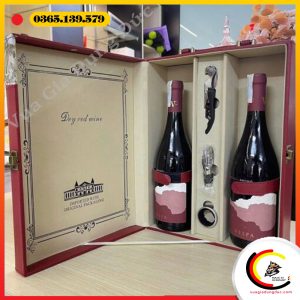 BRUNO VESPA - VANG ĐỎ Ý THƯỢNG HẠNG (Set 2 chai kèm hộp giả da)