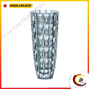 LỌ HOA BOHEMIA DIAMOND CAO 33CM (MÀU TRẮNG)