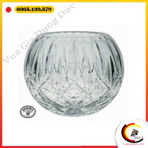 Lọ hoa cầu tròn pha lê Bohemia Sheffield 20,5cm