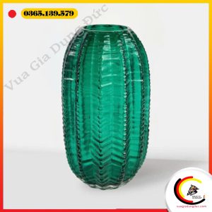Lọ hoa thủy tinh phong cách Bắc Âu cao 28cm, rộng 15cm