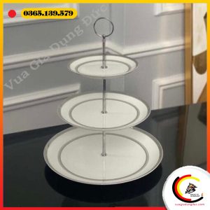 Kệ bánh hoàng gia viền bạc Imperial