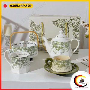 Bộ sứ cao cấp hoa mùa xuân vintgae