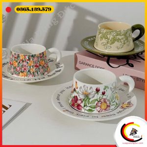 Bộ sứ cao cấp hoa mùa xuân vintgae