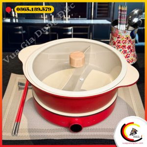 Combo Bếp Từ + Nồi Lẩu 2 Ngăn 2LOCK Korea 2025