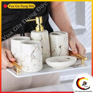 Set nhà tắm vân đá cẩm thạch Marble