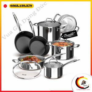 Bộ nồi chảo inox CIWETE cao cấp – set 7 món đa năng