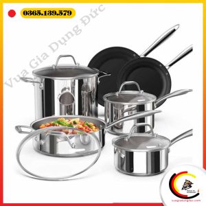 Bộ nồi inox cao cấp CIWETE – Set 6 món đa năng