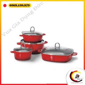 Bộ nồi 4 món KHG Verona màu đỏ