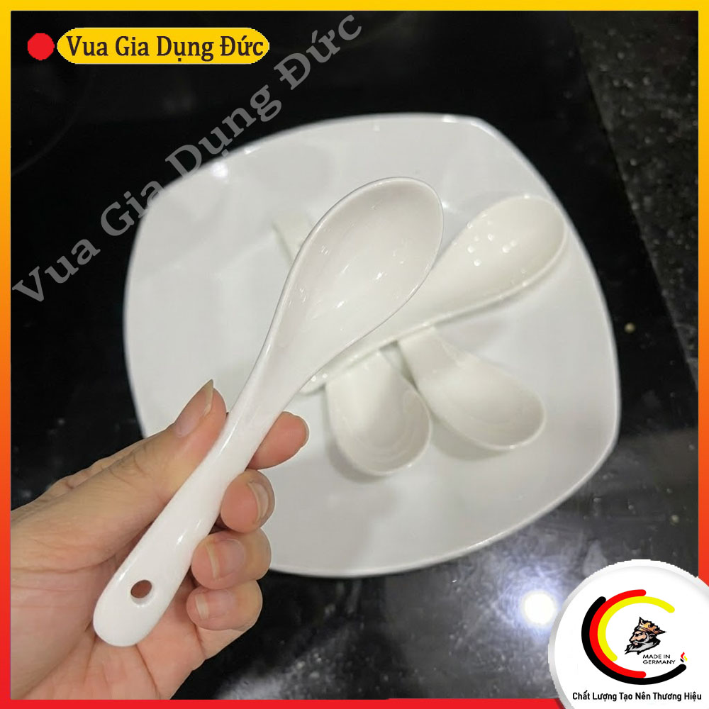 Thìa sứ Imperial trắng trơn